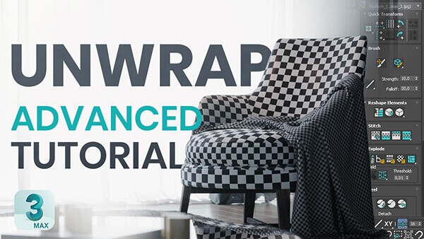 049_Advanced Unwrap for 3ds Max Tutorial Armchair Unwrapping