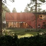 Corten house in the forest